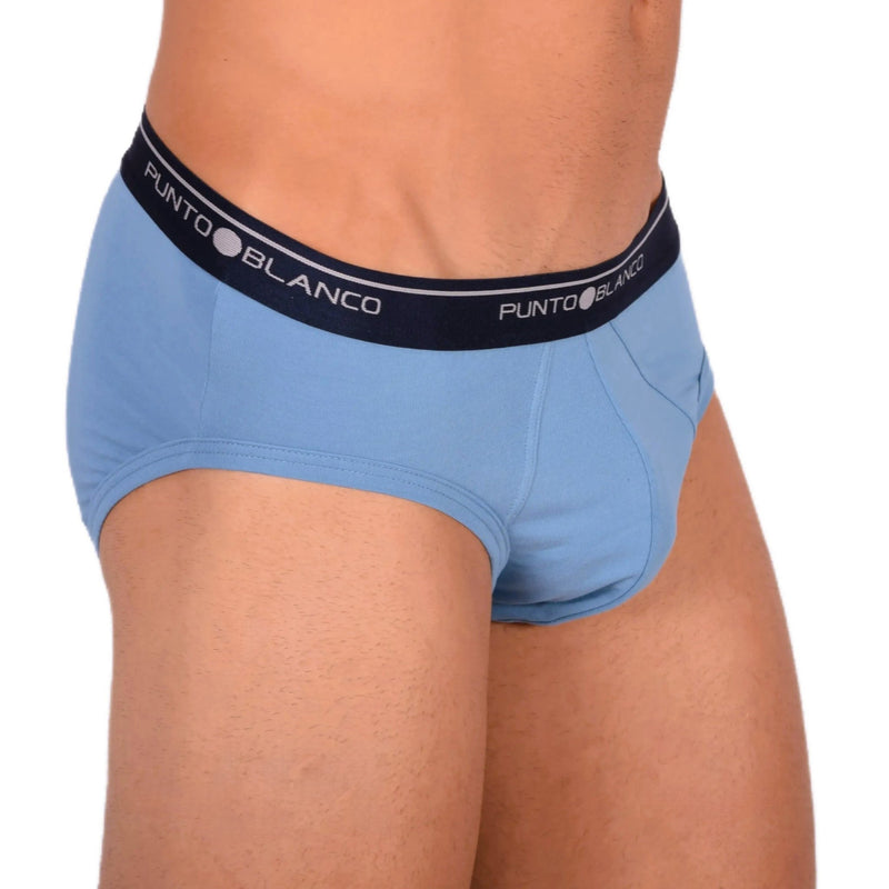 SMALL Punto Blanco Brief Sporty Slip Cotton Comfy Slip Light Blue 33663 MX151