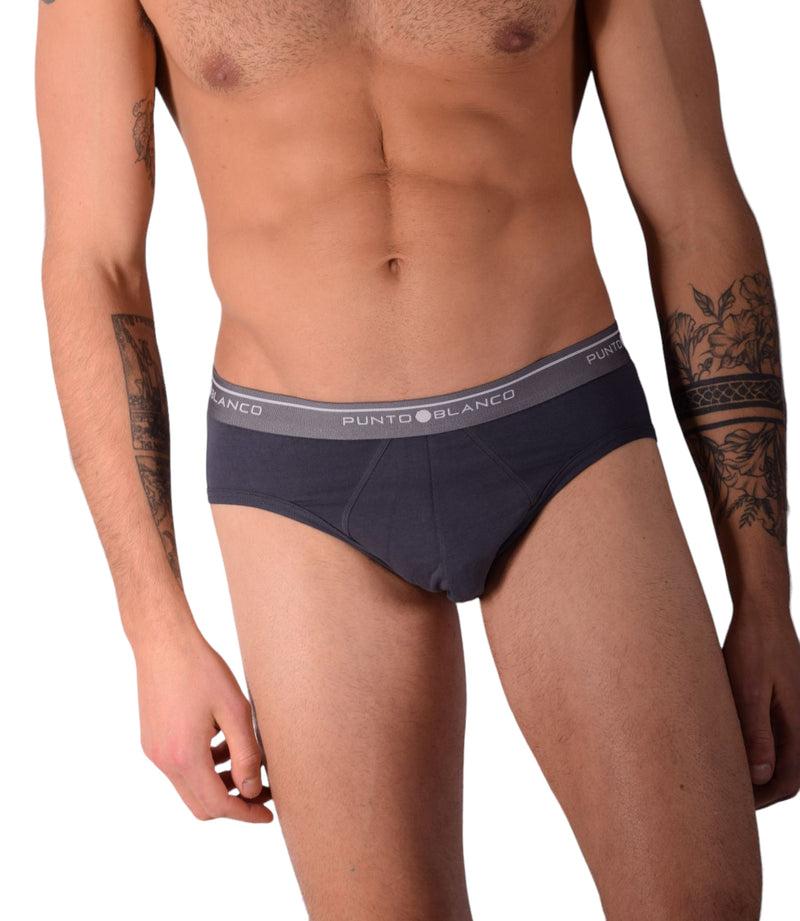Small Punto Blanco Briefs Basix 53489-10 Grey P17