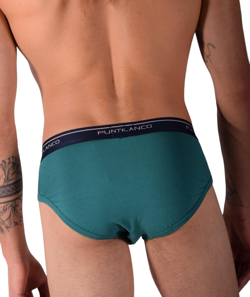 Small Punto Blanco Briefs Basix Green 53489 - 10 P193