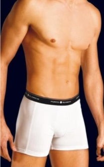 Small PUNTO BLANCO  Cotton Stretch Boxer Basix White 53129