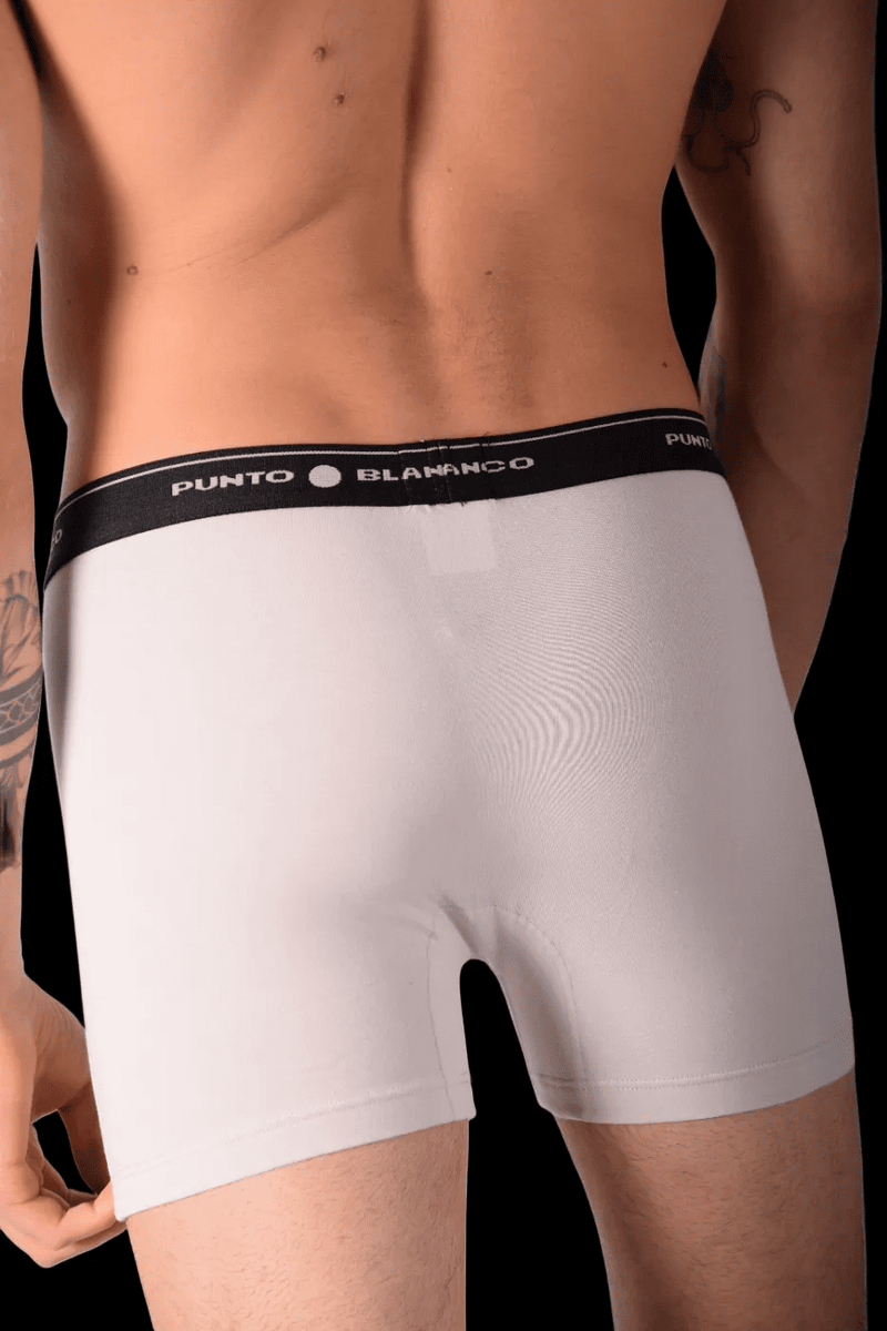 Small PUNTO BLANCO Cotton Stretch Boxer Basix White 53129 TAB 28