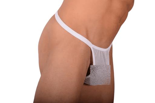 Small SMU Tanning Walking Around Mesh Thong White SX 1006202