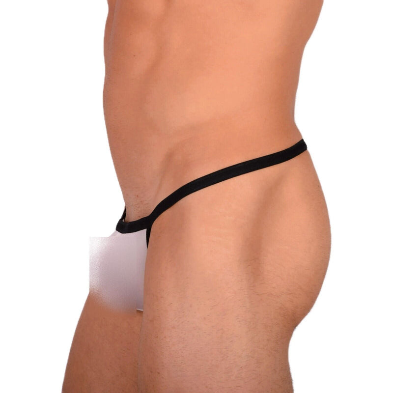 SMALL SMU Tanning Walking around sheer White String MX20 340732