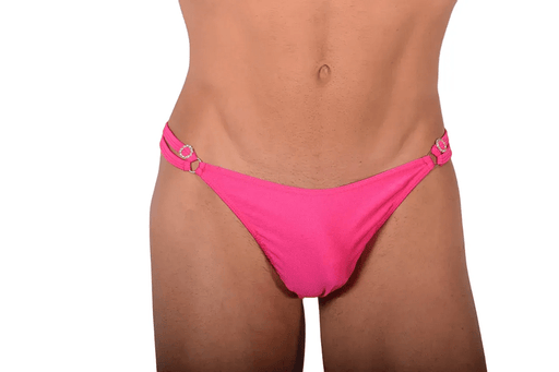 Small SMU Tanning Wear Thong Pink Rhinestones MX10 1006061