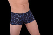 SMU Artistic Mini Boxer Brief sporty cut Mixed Blues P01005 H50