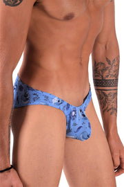SMU Briefs Printed Skulls Mini - Brief in Blue P01003 H164