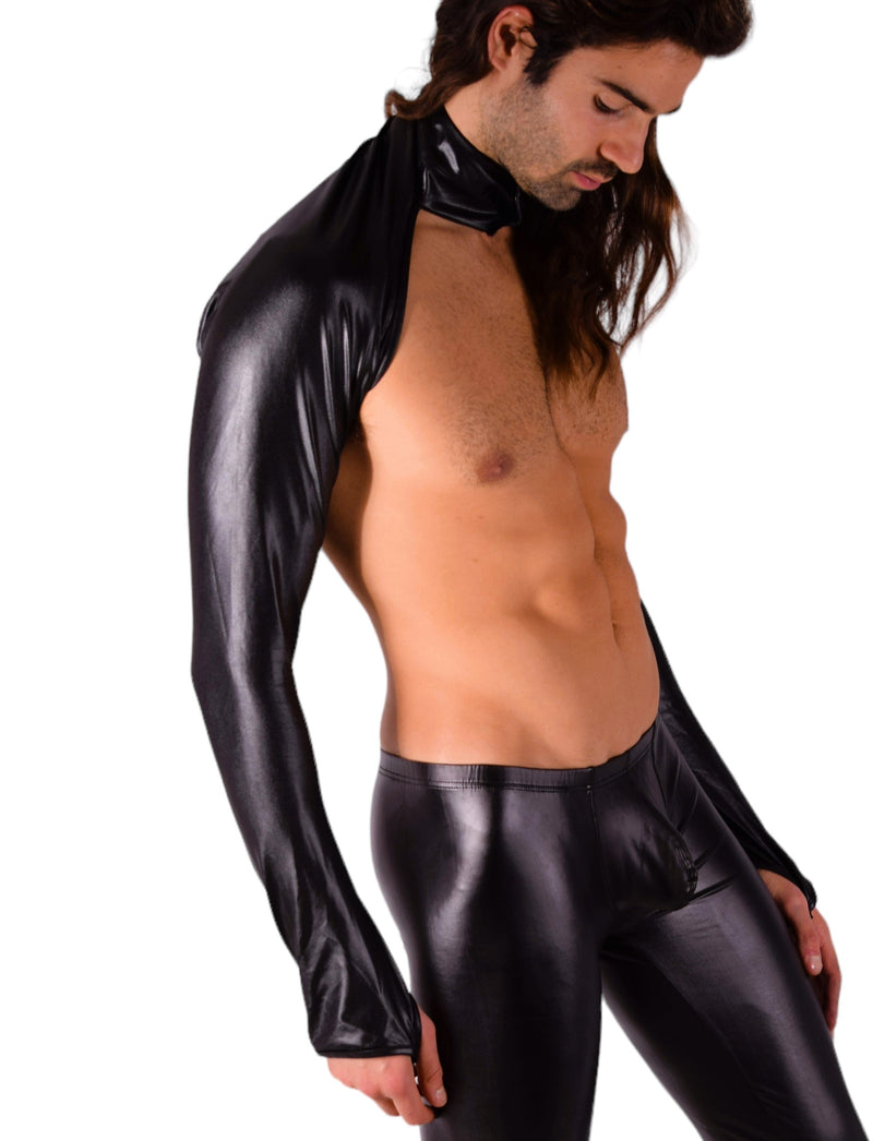 SMU Crop top Leather Look Spandex  11760 SX11