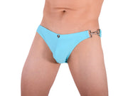 SMU Detachable Swim-Brief  Snug Pouch Swimwear Aqua MX7