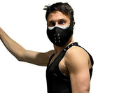 SMU Leather Mask Unisex Top Quality Canadian Leather in Black 1050 13