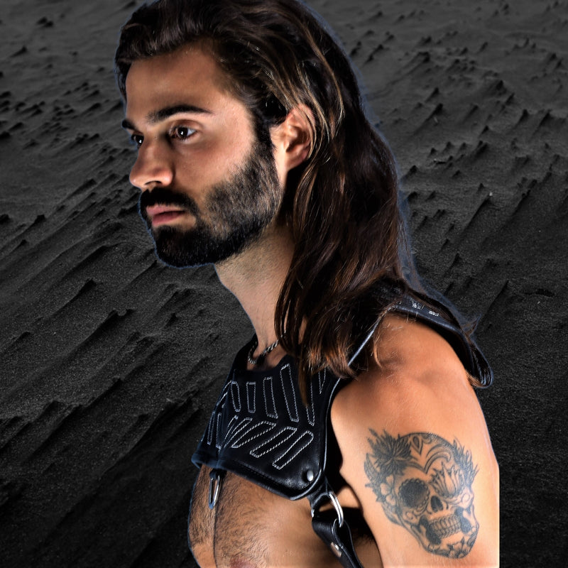 SMU Leather Roman Leather top black Adjust S to L