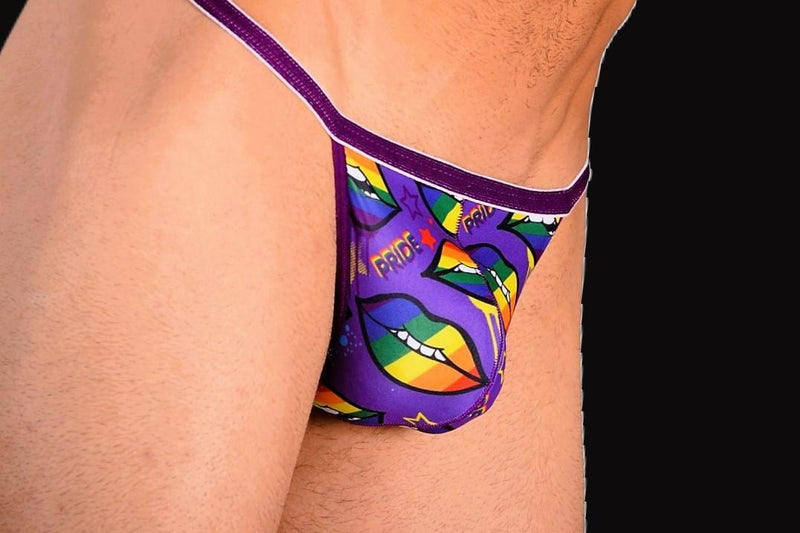 SMU Pride Lips Tiny Mens G - String in Soft Purple H065