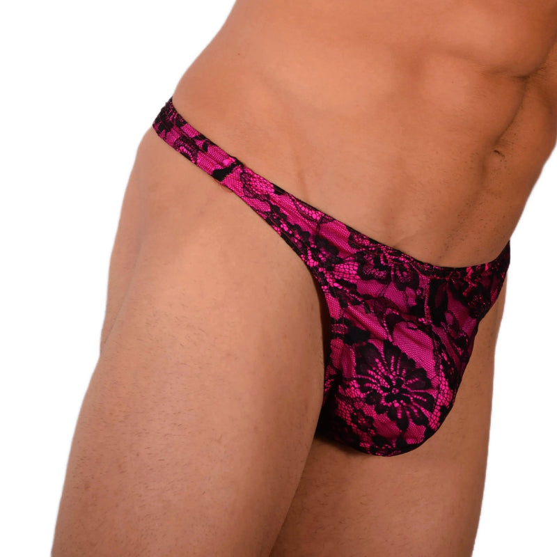 SMU Sexy Black - Pink Thong 33871 MX173