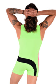 SMU Singlet Bodysuit Fashion Short Lime Pink 2C5