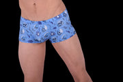 SMU Skulls Mini Boxer Brief sporty cut Blue  P01005 H43