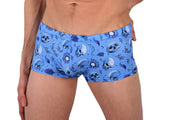 SMU Skulls Mini Boxer Brief sporty cut Blue  P01005 H43
