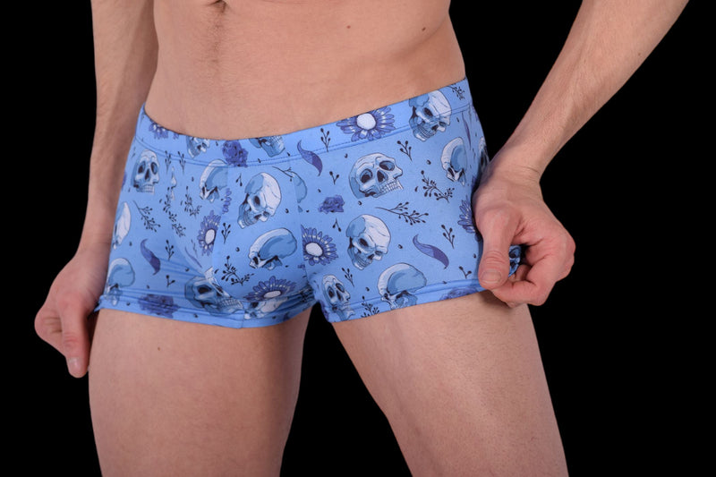 SMU Skulls Mini Boxer Brief sporty cut Blue  P01005 H43