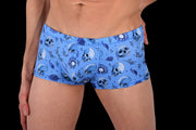 SMU Skulls Mini Boxer Brief sporty cut Blue  P01005 H43