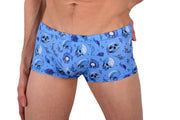 SMU Skulls Mini Boxer Brief sporty cut Blue  P01005 H43