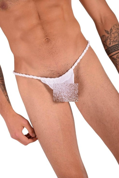 SMU Thongs Limited Sumo-Rope White Thongs 4828 MX6