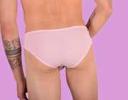 SMU Underwear Mini Sheer Pastel Pink Brief 33374 MX113