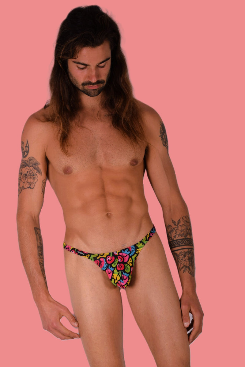 XS/S String SMU Sous-vêtements Imprimé Smiley 33444 MX11