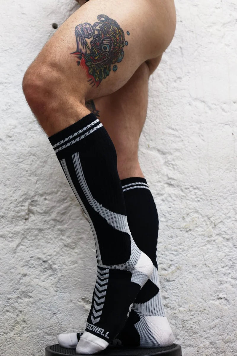 BREEDWELL S''ck*er Long Socks The Brightest And Boldest In Black 39