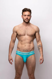 SUKREW Briefs Classic Stetchy Unlined Contoured Pouch Scuba Blue