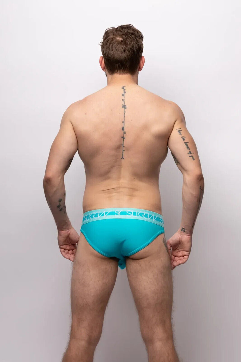 SUKREW Briefs Classic Stetchy Unlined Contoured Pouch Scuba Blue