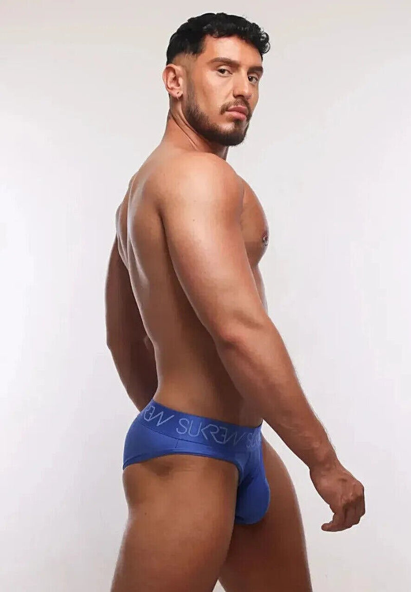 SUKREW Classic Brief Stretch Unlined Large Contoured Pouch Brief in Sapphire 392