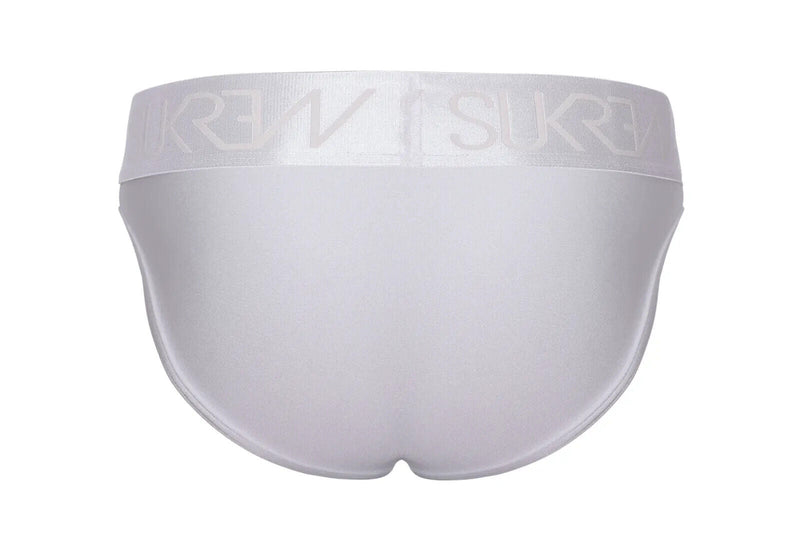 SUKREW Classic Briefs Stretchy Unlined Large Contoured Pouch in Shimmer White 394