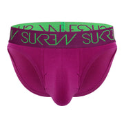 SUKREW Classic Briefs Unlined Jacquard Waistband Stretchy Brief in Deep Purple 4