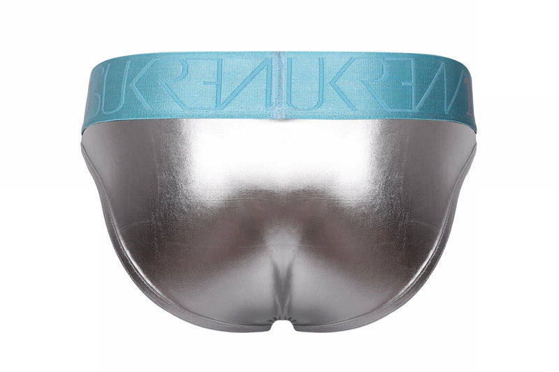 SUKREW Classic Briefs With Large Pouch in Shiny Metallic Mirror Glacier4