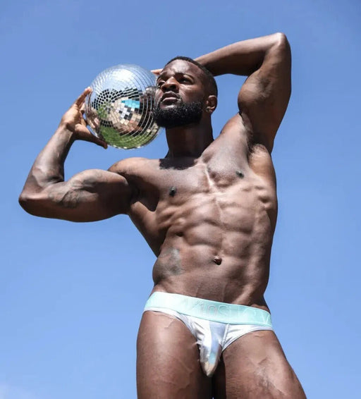 SUKREW Classic Briefs With Large Pouch in Shiny Metallic Mirror Glacier1