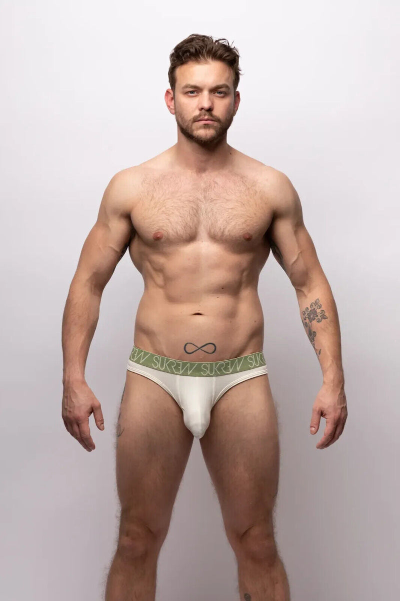SUKREW Classic Thong Flexible Unlined Contoured Pouch in Ecru White 17