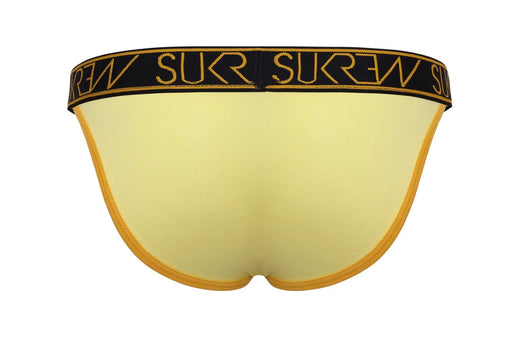 SUKREW High - Cut Cotton Tanga Briefs Contour Pouch & Open Sides in Gleaming Gold2