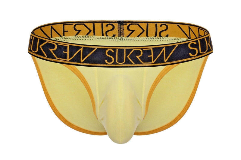 SUKREW High - Cut Cotton Tanga Briefs Contour Pouch & Open Sides in Gleaming Gold1