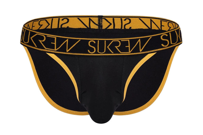 SUKREW High - Cut Tanga Briefs With Open Sides and Skimpy Back in Trophy Black 61