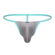 SUKREW Low Rise G - String Stretchy Rounded Cupping Pouch in Silver Sparkle 111