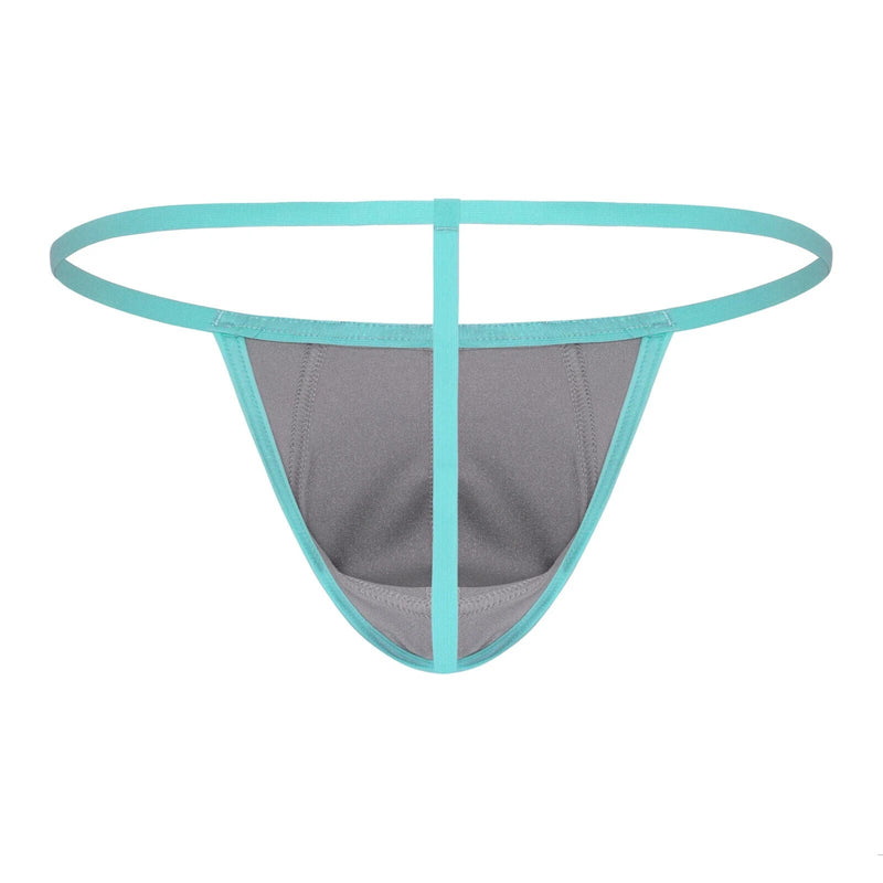 SUKREW Low Rise G - String Stretchy Rounded Cupping Pouch in Silver Sparkle 112