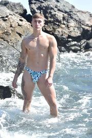 SUKREW Low - Rise Swim Thong Torrent Rounded Contoured Pouch Retro Lime 415