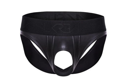 SUKREW U - Style V - Brief Nightlife Open Front and Back Rubber - Look Black 361