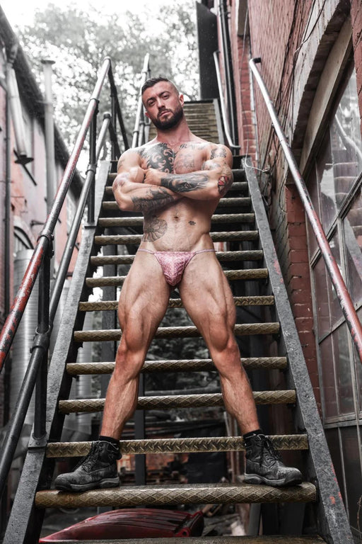 SUKREW Unlined Stretchy G - String With Rounded Cupping Pouch in Diamond 302