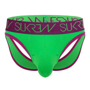 SUKREW V-Briefs Stetchy Open Back Lifting Straps V-Shaped Brief Verdant Green 3