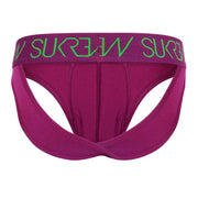 SUKREW V-Briefs Unlined Open Back Lifting Straps V-Shaped Deep Purple 3