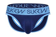 SUKREW V - Thong Hybrid Jockstrap Large Contour Pouch Two Back Lift Straps Marine1