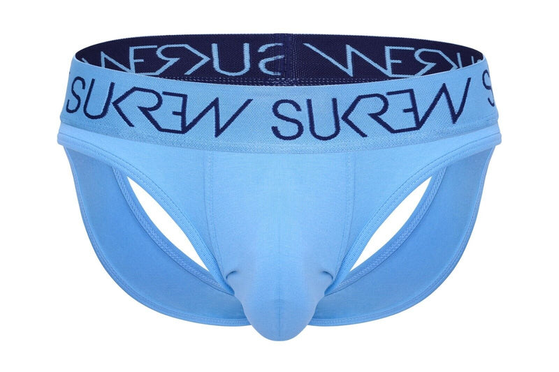 SUKREW V - Thong Hybrid Jockstrap Large Contour Pouch Two Back Straps Artic Blue1