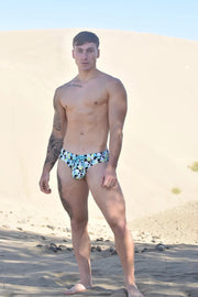 Swimwear SUKREW Torrent Swim Brief Rounded Contoured Pouch in Retro Lime 424