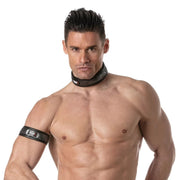 TOF PARIS 3D Collar Mesh Three Snap Buttons Adjustable O/S Silver 894