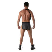 TOF PARIS 3D Waist Apron Mini Pockets Mesh Skirt Black/Grey 514