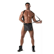 TOF PARIS 3D Waist Apron Mini Pockets Mesh Skirt Black/Grey 513